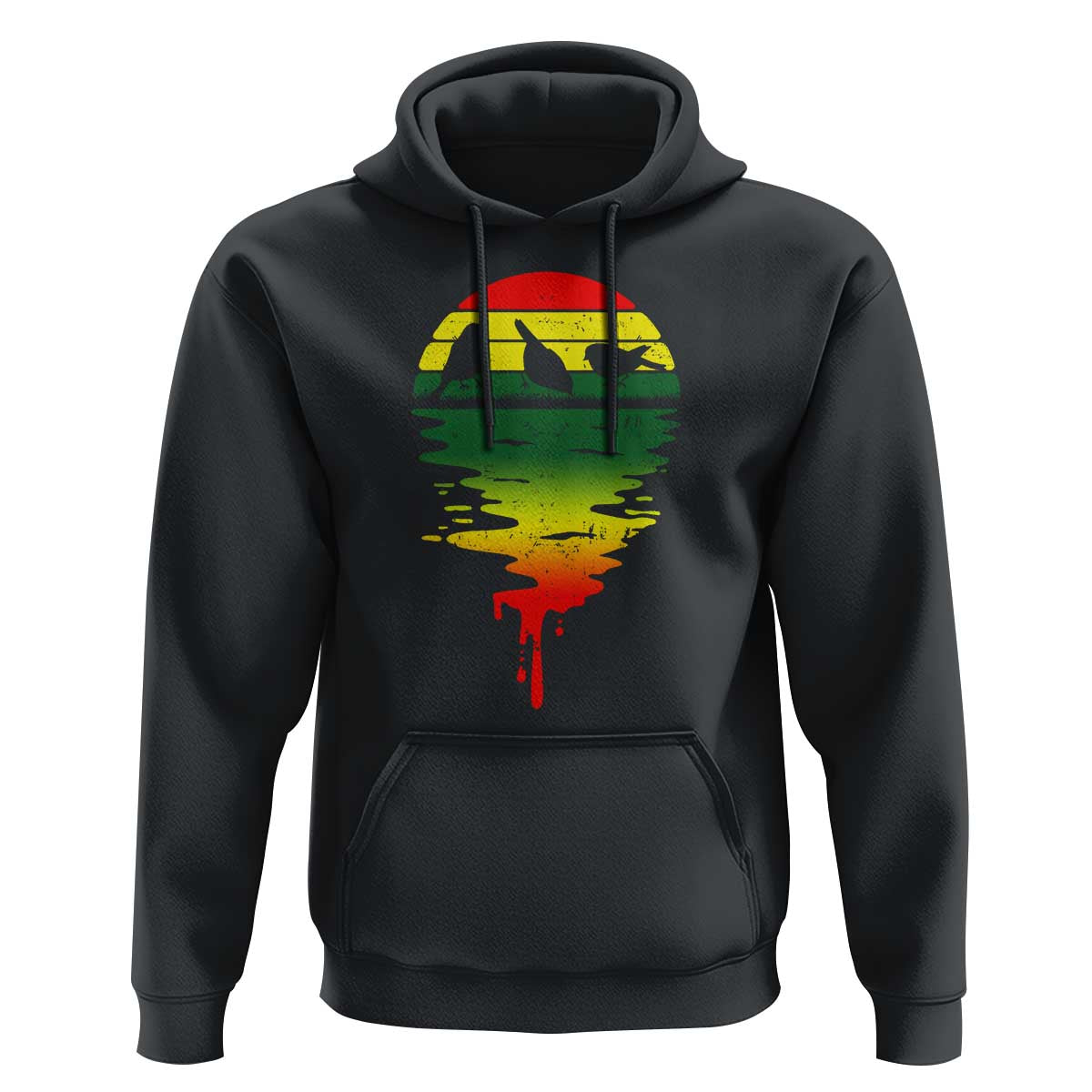 Three Birds Hoodie Rasta Sunset Reggae Music Jamaica Reflection - Wonder Print Shop