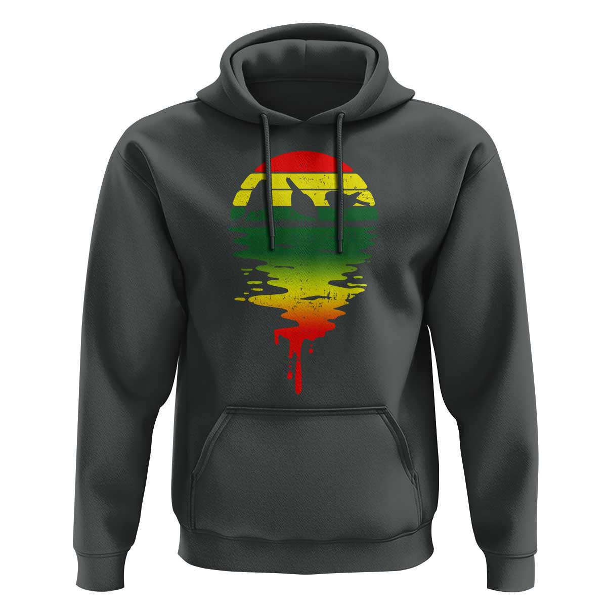 Three Birds Hoodie Rasta Sunset Reggae Music Jamaica Reflection - Wonder Print Shop