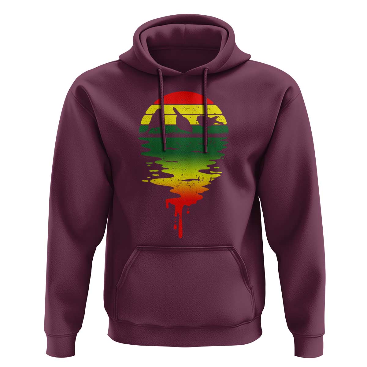 Three Birds Hoodie Rasta Sunset Reggae Music Jamaica Reflection - Wonder Print Shop