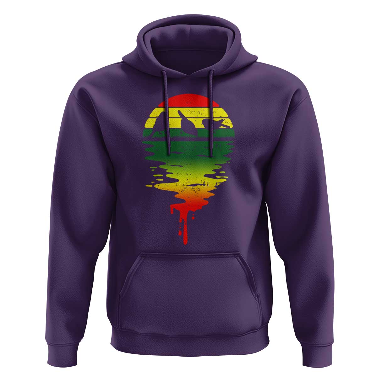 Three Birds Hoodie Rasta Sunset Reggae Music Jamaica Reflection - Wonder Print Shop
