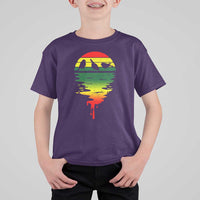 Three Birds T Shirt For Kid Rasta Sunset Reggae Music Jamaica Reflection - Wonder Print Shop