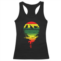 Three Birds Racerback Tank Top Rasta Sunset Reggae Music Jamaica Reflection - Wonder Print Shop