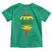 Three Birds Toddler T Shirt Rasta Sunset Reggae Music Jamaica Reflection - Wonder Print Shop