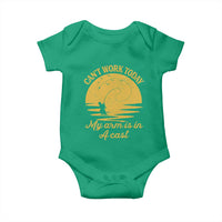 Funny Cant Work Today My Arm Is In A Cast Baby Onesie Fly Fishing Fathers Day - Wonder Print Shop