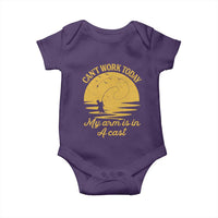 Funny Cant Work Today My Arm Is In A Cast Baby Onesie Fly Fishing Fathers Day - Wonder Print Shop