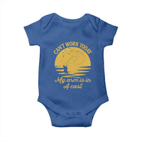 Funny Cant Work Today My Arm Is In A Cast Baby Onesie Fly Fishing Fathers Day - Wonder Print Shop