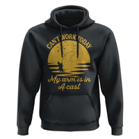 Funny Cant Work Today My Arm Is In A Cast Hoodie Fly Fishing Fathers Day - Wonder Print Shop