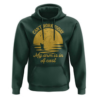 Funny Cant Work Today My Arm Is In A Cast Hoodie Fly Fishing Fathers Day - Wonder Print Shop