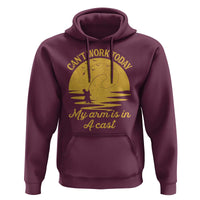 Funny Cant Work Today My Arm Is In A Cast Hoodie Fly Fishing Fathers Day - Wonder Print Shop