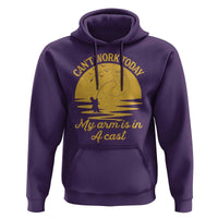 Funny Cant Work Today My Arm Is In A Cast Hoodie Fly Fishing Fathers Day - Wonder Print Shop