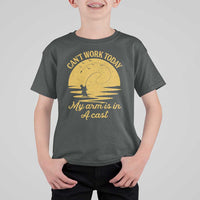 Funny Cant Work Today My Arm Is In A Cast T Shirt For Kid Fly Fishing Fathers Day - Wonder Print Shop