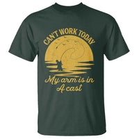 Funny Cant Work Today My Arm Is In A Cast T Shirt Fly Fishing Fathers Day - Wonder Print Shop