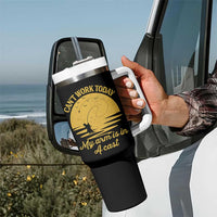 Funny Cant Work Today My Arm Is In A Cast Tumbler With Handle Fly Fishing Fathers Day - Wonder Print Shop
