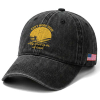 Funny Cant Work Today My Arm Is In A Cast Washed Cotton Baseball Cap Fly Fishing Fathers Day