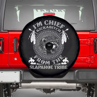 Funny I'm Chief Kickabitch From The Slapahoe Tribe Spare Tire Cover Native American Indigenous Racoon - Wonder Print Shop