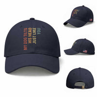 My Dog Tilts His Head Just Like You Baseball Cap Funny Dog Lover