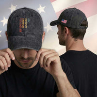 My Dog Tilts His Head Just Like You Washed Cotton Baseball Cap Funny Dog Lover