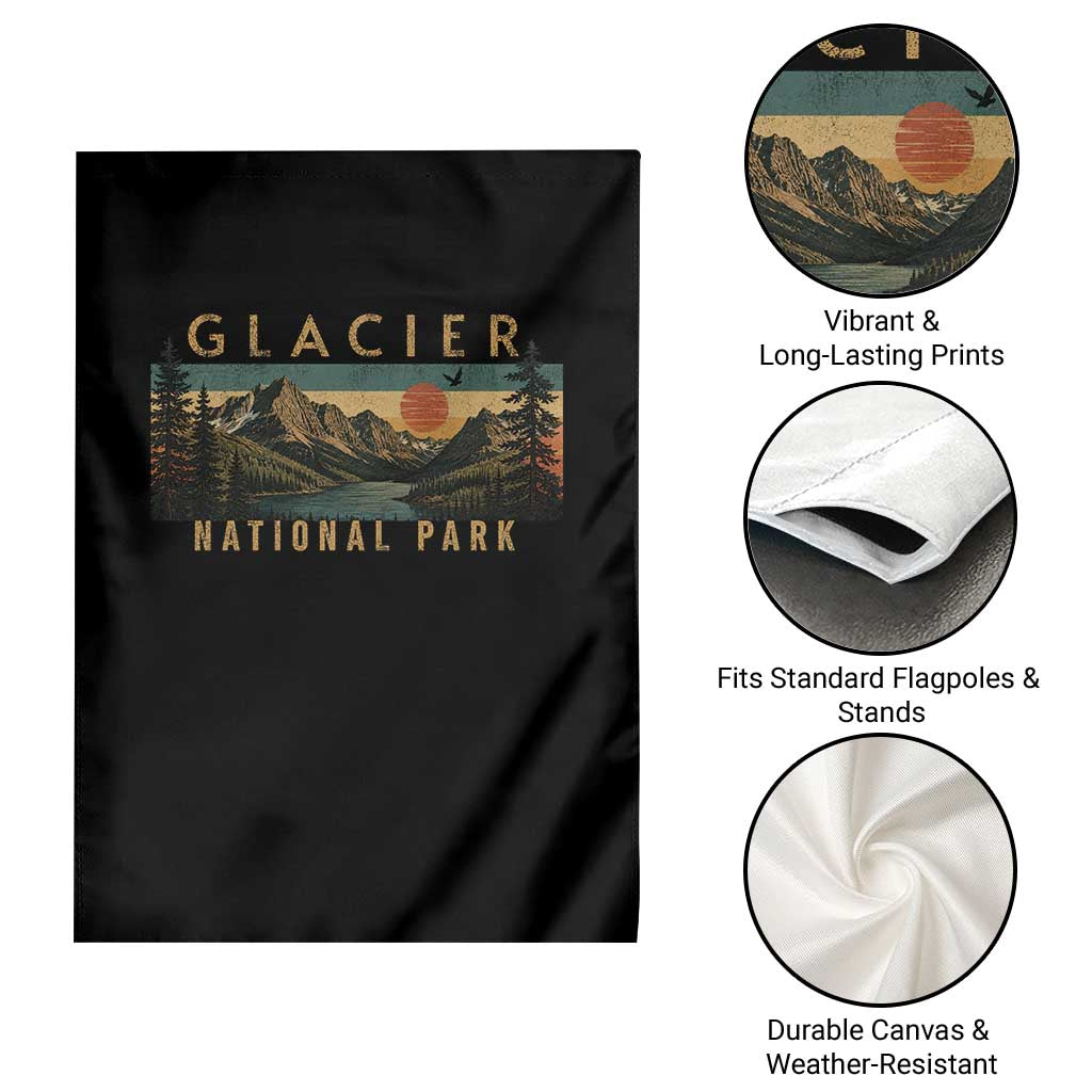 Glacier National Park Garden Flag Montana Wildlife Nature Lover