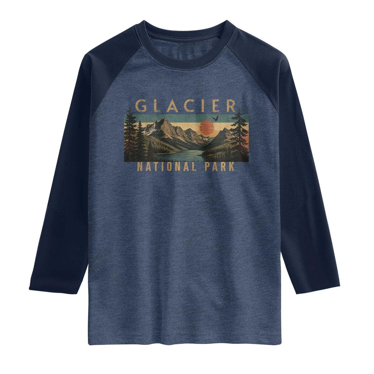 Glacier National Park Raglan Shirt Montana Wildlife Nature Lover
