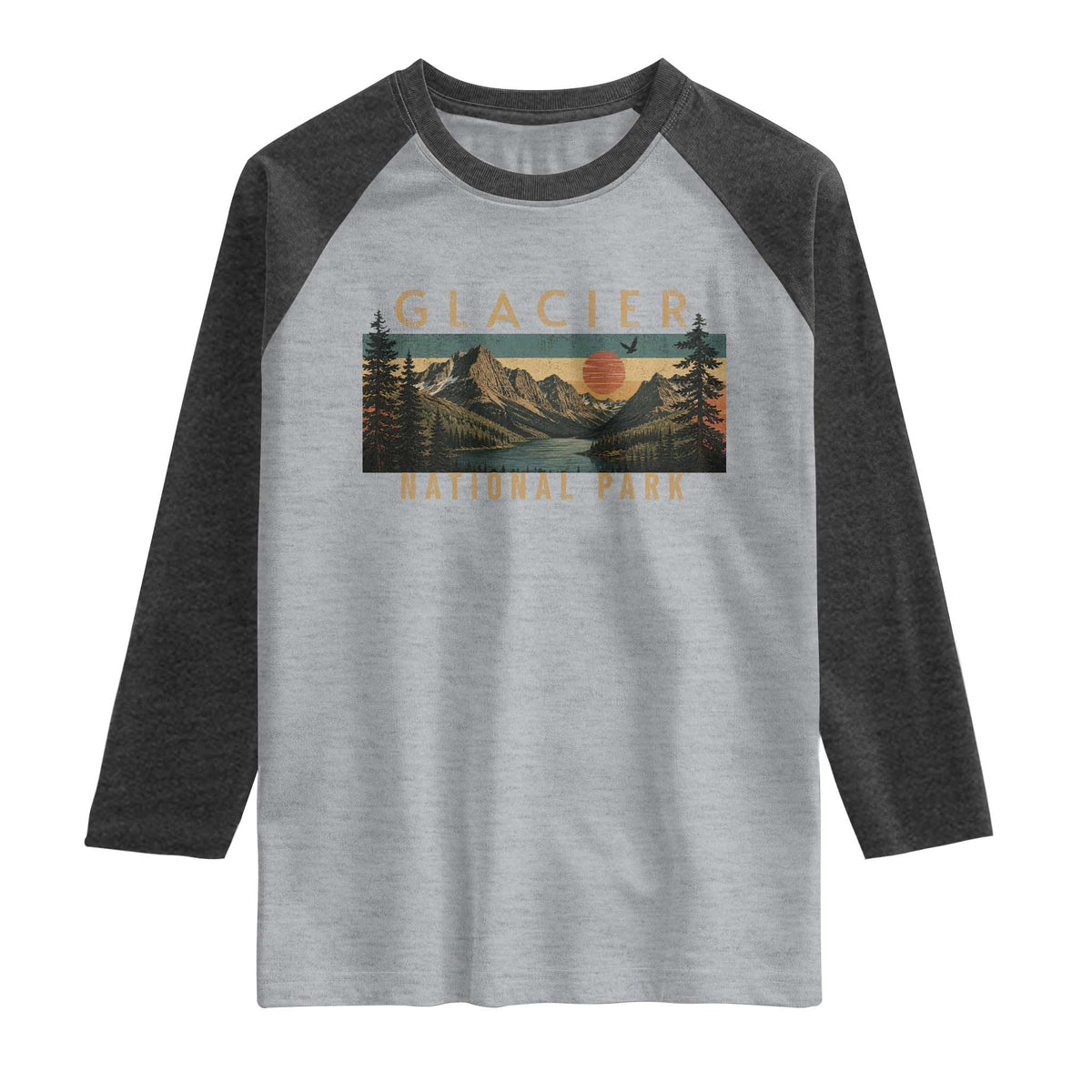 Glacier National Park Raglan Shirt Montana Wildlife Nature Lover