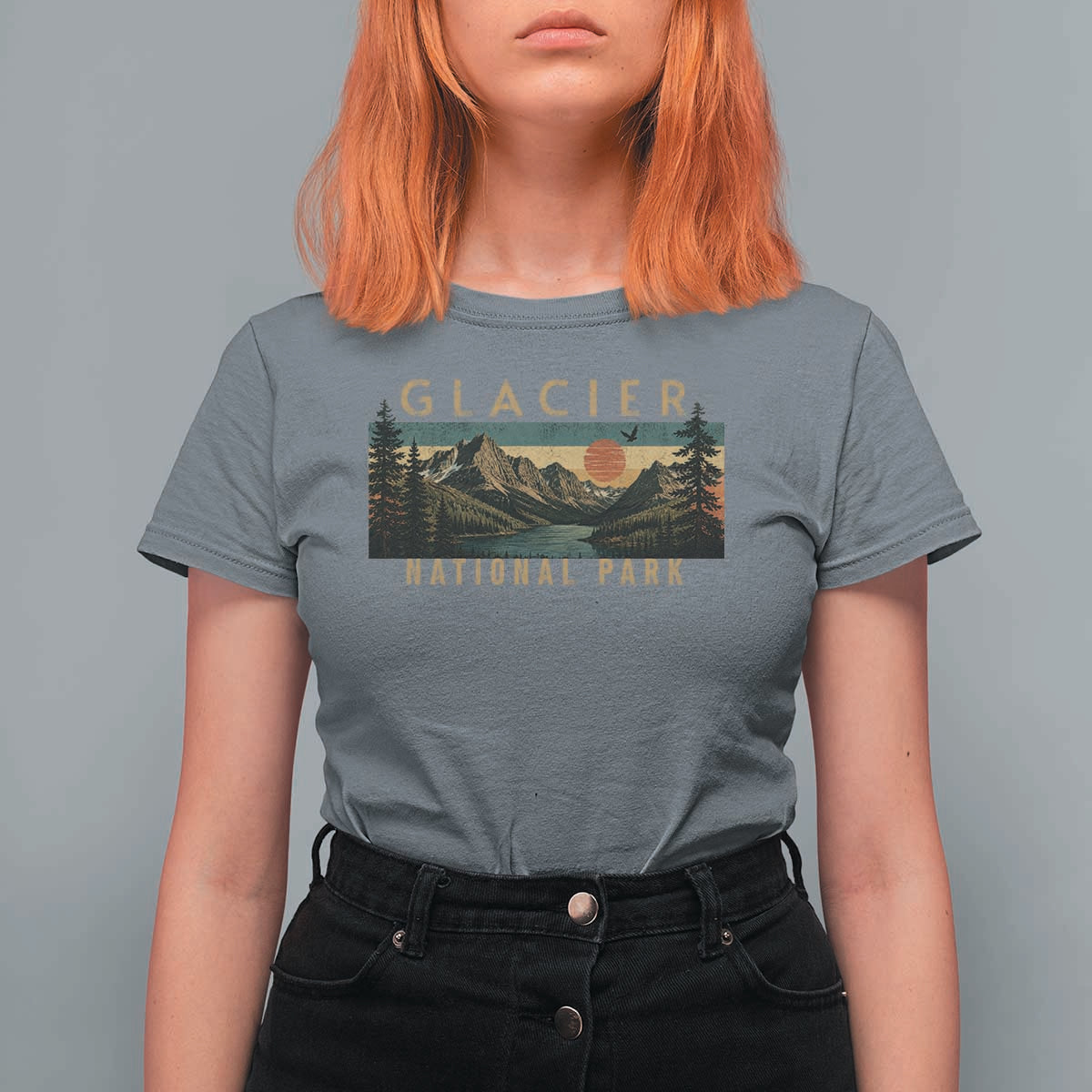 Glacier National Park T Shirt For Women Montana Wildlife Nature Lover