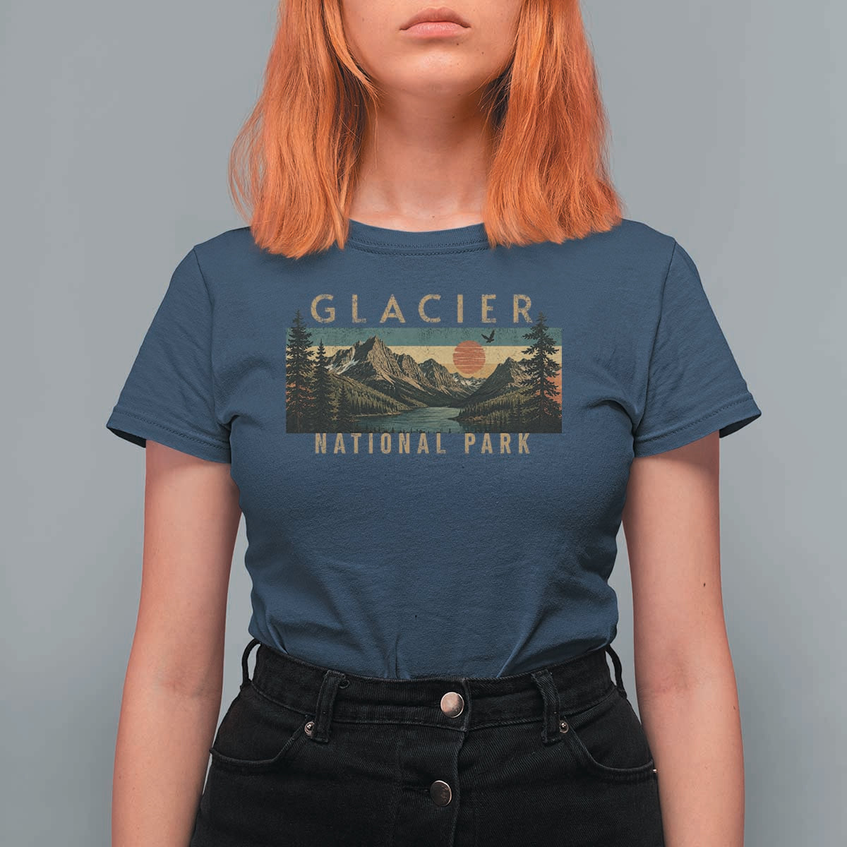 Glacier National Park T Shirt For Women Montana Wildlife Nature Lover