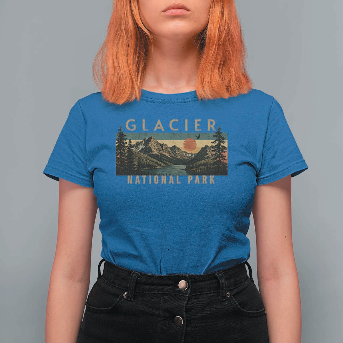 Glacier National Park T Shirt For Women Montana Wildlife Nature Lover