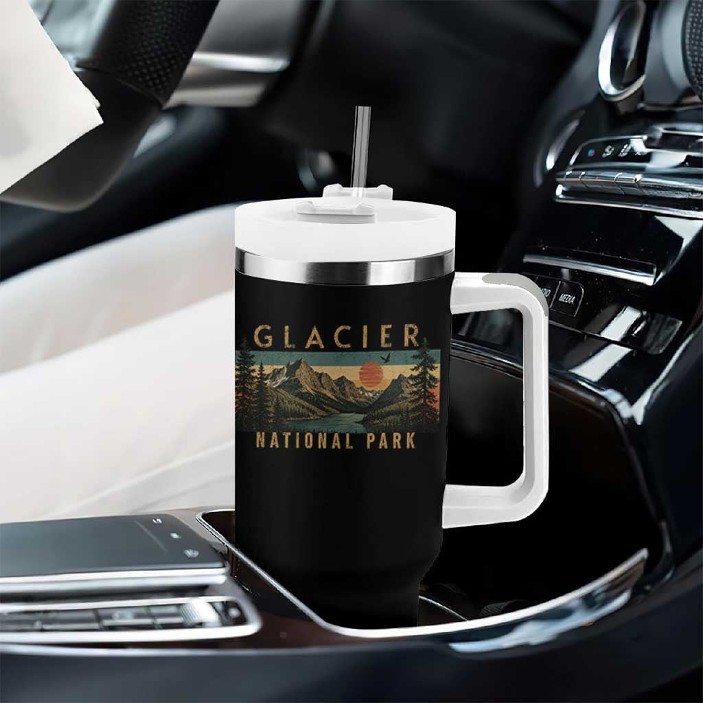 Glacier National Park Tumbler With Handle Montana Wildlife Nature Lover