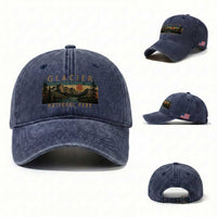 Glacier National Park Washed Cotton Baseball Cap Montana Wildlife Nature Lover