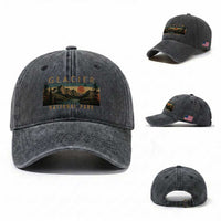 Glacier National Park Washed Cotton Baseball Cap Montana Wildlife Nature Lover