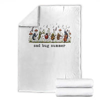 Sad Bug Summer Funny Insect Inspired Indie Aesthetic Throw Blanket Folk Pop Music Bugs Lover