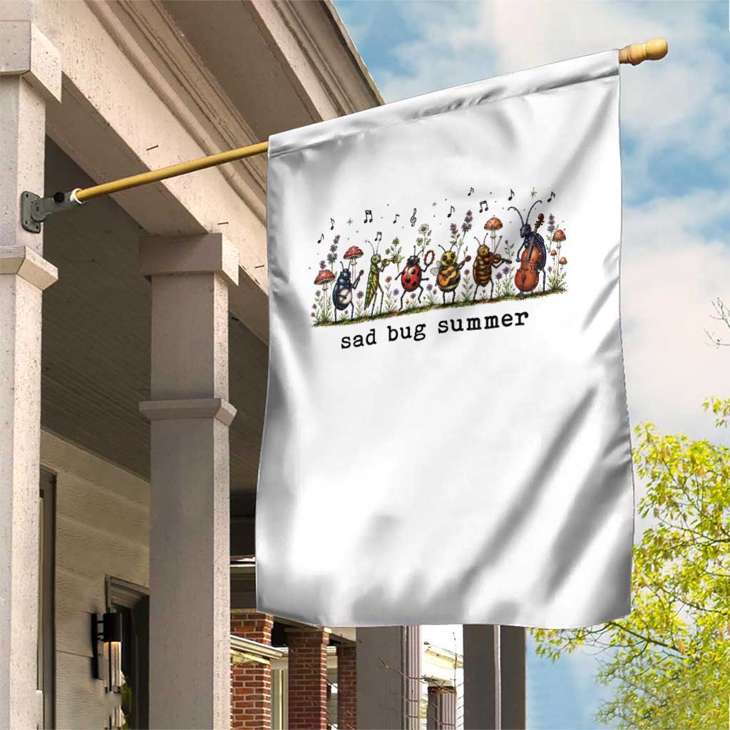 Sad Bug Summer Funny Insect Inspired Indie Aesthetic Garden Flag Folk Pop Music Bugs Lover