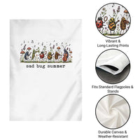 Sad Bug Summer Funny Insect Inspired Indie Aesthetic Garden Flag Folk Pop Music Bugs Lover