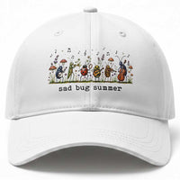 Sad Bug Summer Funny Insect Inspired Indie Aesthetic Baseball Cap Folk Pop Music Bugs Lover