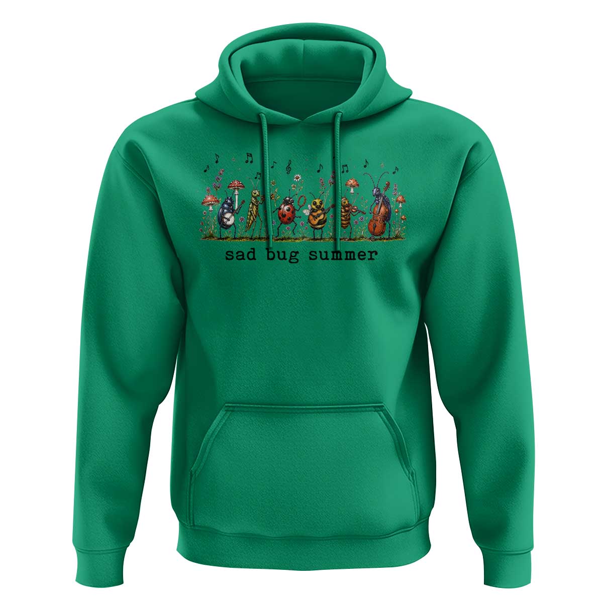 Sad Bug Summer Funny Insect Inspired Indie Aesthetic Hoodie Folk Pop Music Bugs Lover