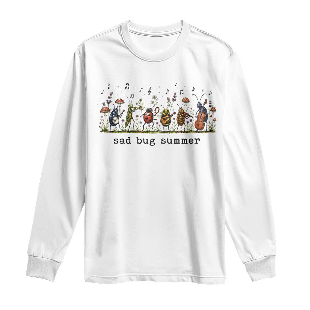 Sad Bug Summer Funny Insect Inspired Indie Aesthetic Long Sleeve Shirt Folk Pop Music Bugs Lover