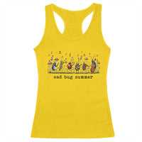 Sad Bug Summer Funny Insect Inspired Indie Aesthetic Racerback Tank Top Folk Pop Music Bugs Lover