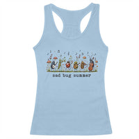 Sad Bug Summer Funny Insect Inspired Indie Aesthetic Racerback Tank Top Folk Pop Music Bugs Lover