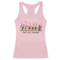 Sad Bug Summer Funny Insect Inspired Indie Aesthetic Racerback Tank Top Folk Pop Music Bugs Lover