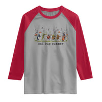 Sad Bug Summer Funny Insect Inspired Indie Aesthetic Raglan Shirt Folk Pop Music Bugs Lover