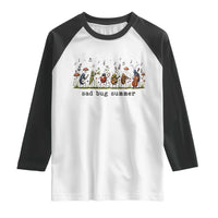Sad Bug Summer Funny Insect Inspired Indie Aesthetic Raglan Shirt Folk Pop Music Bugs Lover