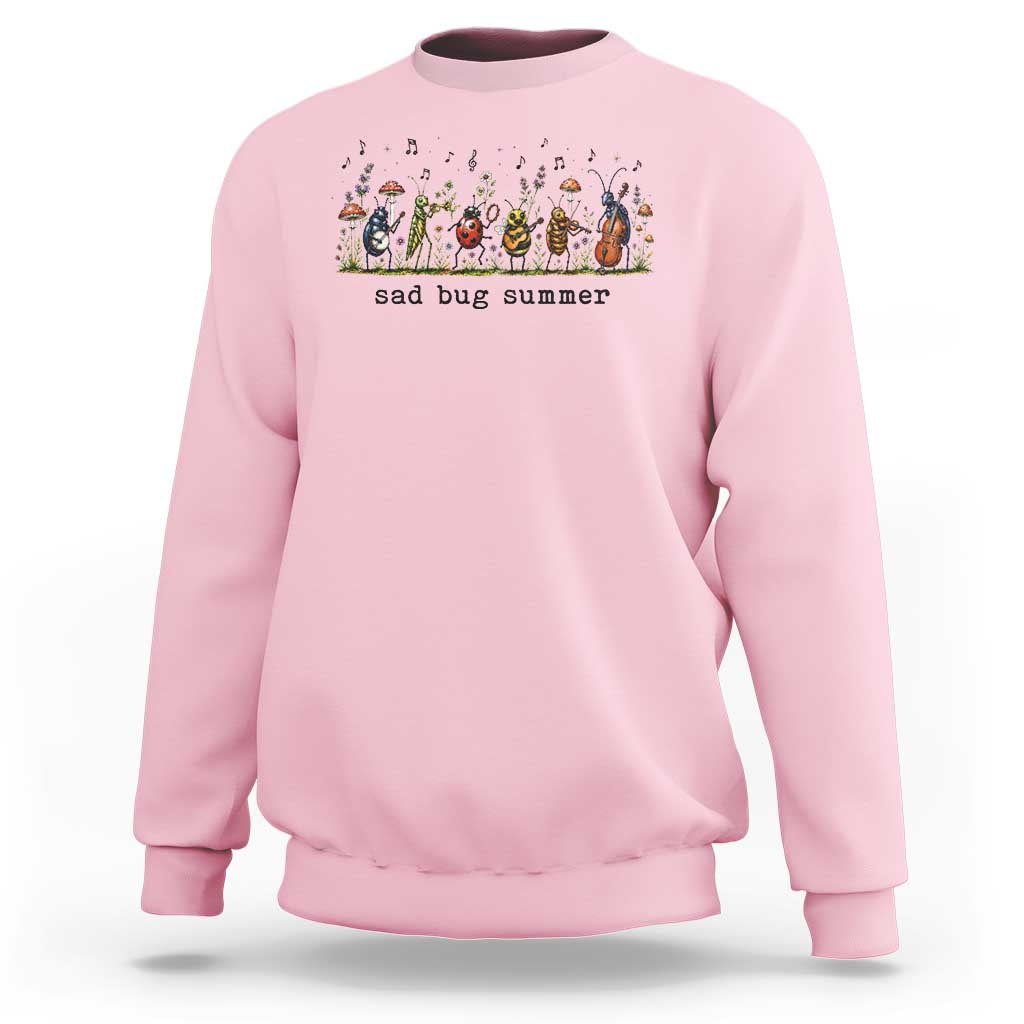 Sad Bug Summer Funny Insect Inspired Indie Aesthetic Sweatshirt Folk Pop Music Bugs Lover