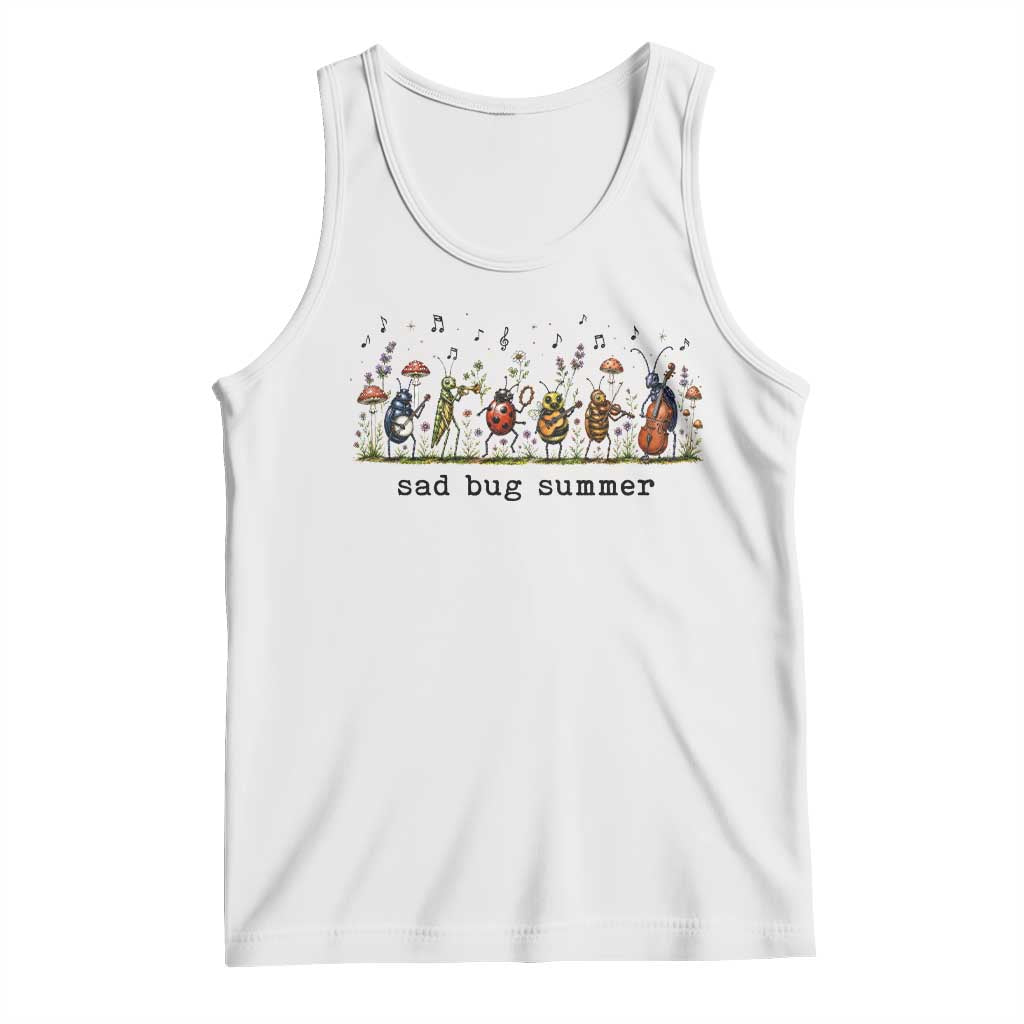 Sad Bug Summer Funny Insect Inspired Indie Aesthetic Tank Top Folk Pop Music Bugs Lover