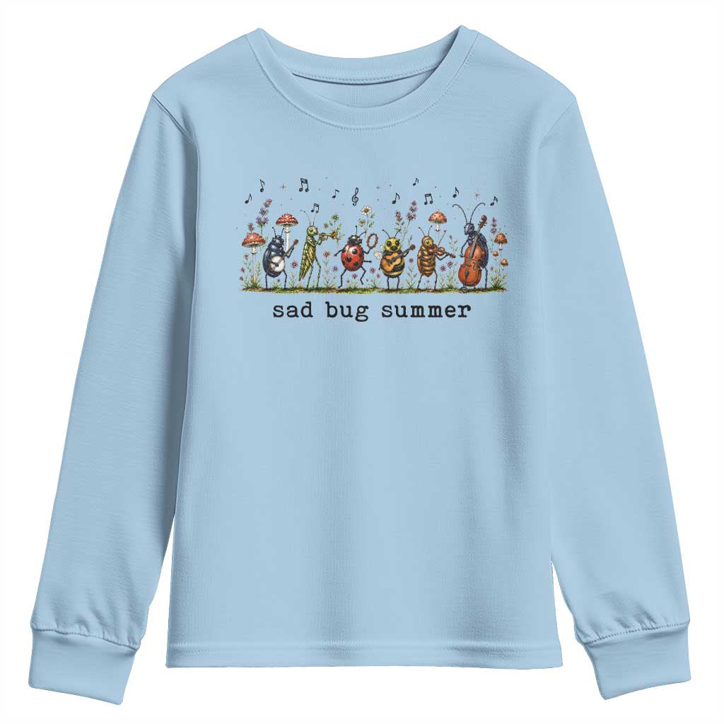 Sad Bug Summer Funny Insect Inspired Indie Aesthetic Youth Sweatshirt Folk Pop Music Bugs Lover