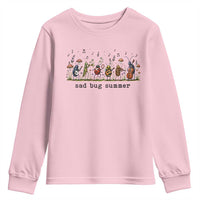 Sad Bug Summer Funny Insect Inspired Indie Aesthetic Youth Sweatshirt Folk Pop Music Bugs Lover