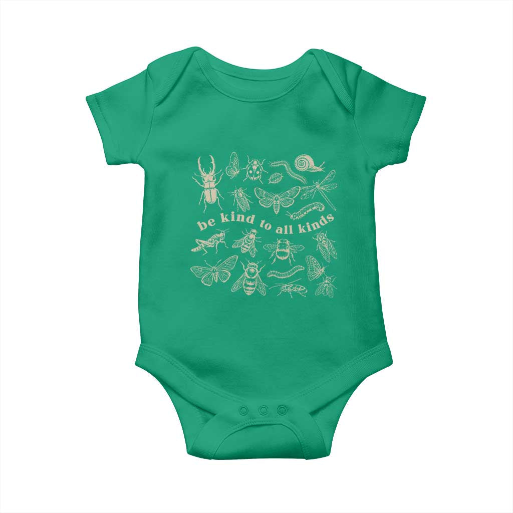 Be Kind To All Kinds Bugs Entomologist Insect Lover Baby Onesie