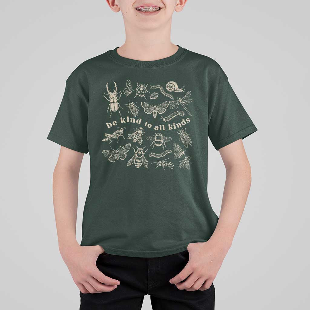 Be Kind To All Kinds Bugs Entomologist Insect Lover T Shirt For Kid
