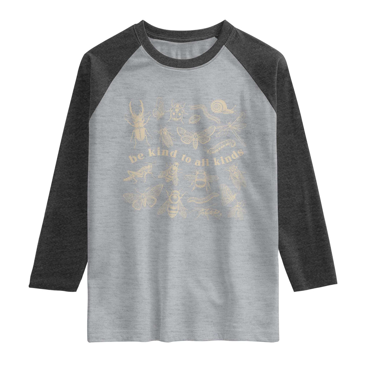 Be Kind To All Kinds Bugs Entomologist Insect Lover Raglan Shirt