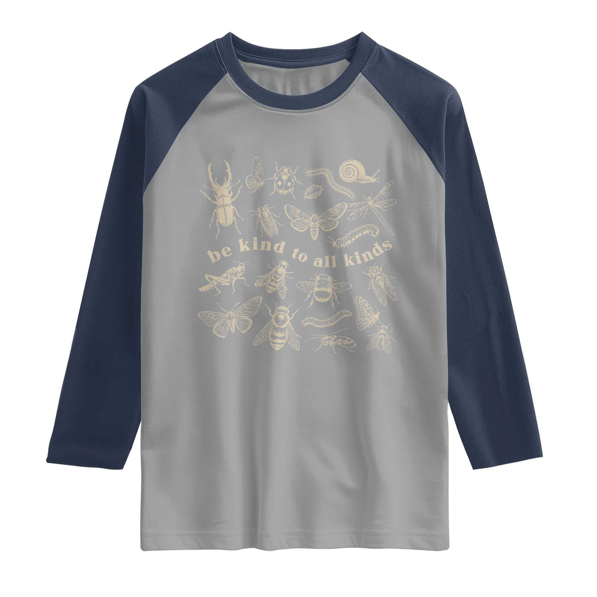Be Kind To All Kinds Bugs Entomologist Insect Lover Raglan Shirt