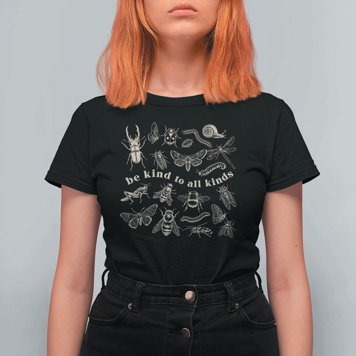 Be Kind To All Kinds Bugs Entomologist Insect Lover T Shirt For Women